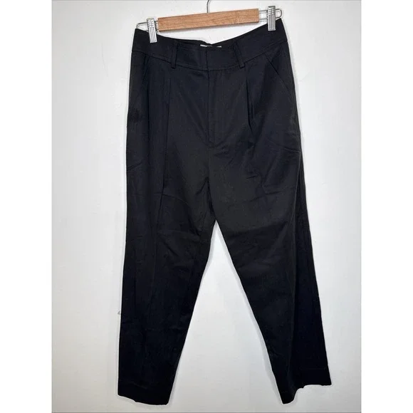 NEW EVERLANE Tencel Way High Taper Pant 4 Black Pleated Front Career Minimalist - Picture 2 of 8